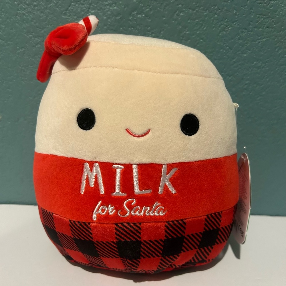 NWT Squishmallow Holiday/Christmas 8" Alten 2023 Milk for Santa